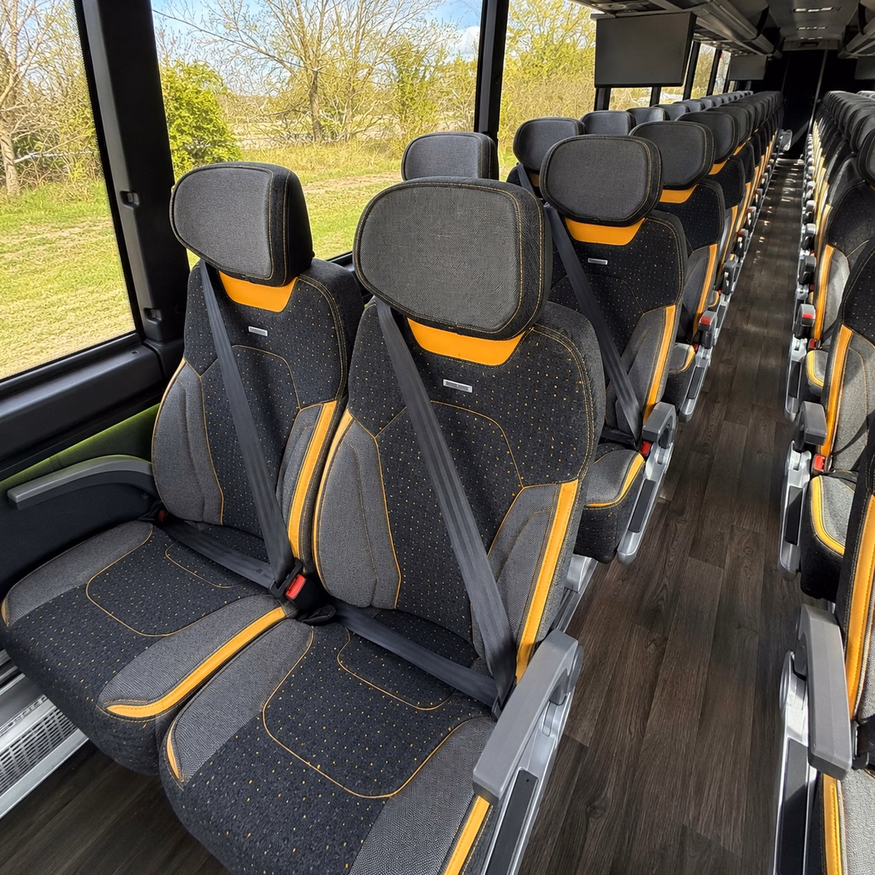 san diego charter bus interior